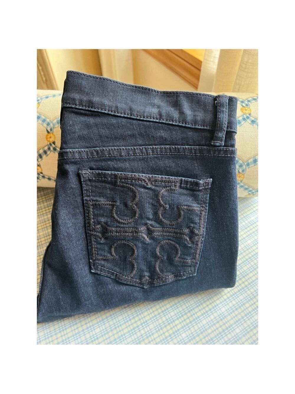 Women's Tory Burch Dark Blue Straight Leg Jeans Size 29